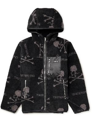Mastermind World - Twill-Trimmed Fleece-Jacquard Hooded Jacket