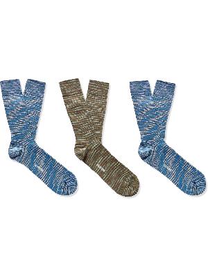 Missoni - Three-Pack Space-Dyed Cotton-Blend Socks