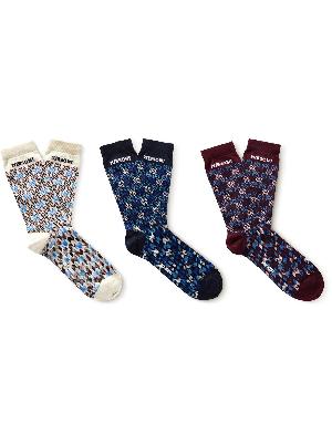 Missoni - Three-Pack Cotton-Blend Jacquard Socks
