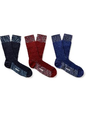 Missoni - Three-Pack Striped Ribbed Cotton Socks