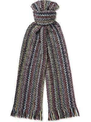 Missoni - Fringed Crochet-Knit Virgin Wool Scarf