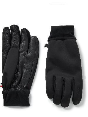 Moncler Grenoble - Logo-Appliquéd Faux Leather and Shell Gloves