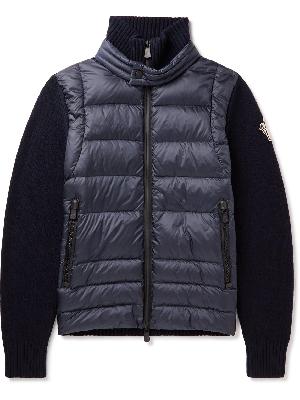 Moncler Grenoble - Quilted Shell-Panelled Wool-Blend Down Jacket