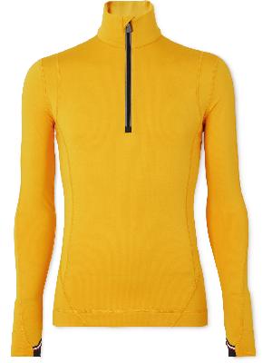 Moncler Grenoble - Ribbed Stretch-Jersey Half-Zip Base Layer