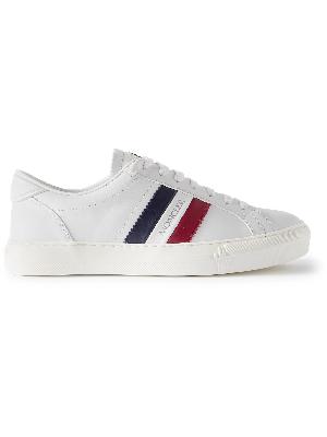 Moncler - New Monaco Striped Leather Sneakers