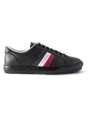 Moncler - New Monaco Striped Leather Sneakers