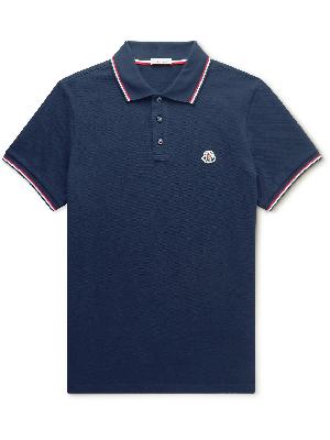 Moncler - Logo-Appliquéd Striped Cotton-Piqué Polo Shirt