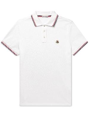 Moncler - Logo-Appliquéd Striped Cotton-Piqué Polo Shirt