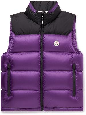 Moncler - Ophrys Logo-Appliquéd Colour-Block Quilted Shell and Ripstop Down Gilet