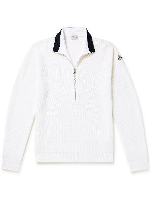 Moncler - Ribbed Virgin Wool Half-Zip Sweater
