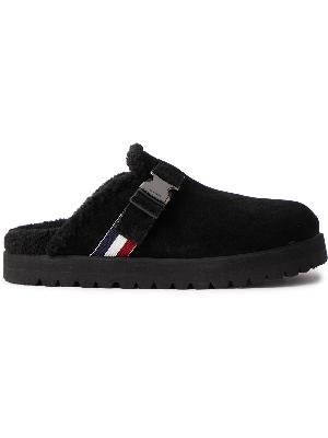 Moncler - Faux Shearling-Lined Suede Clogs