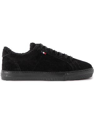 Moncler - New Monaco Shearling-Lined Suede Sneakers