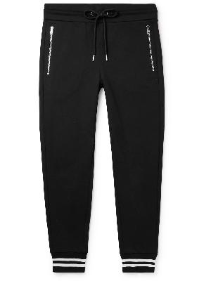 Moncler - Tapered Striped Cotton-Jersey Sweatpants
