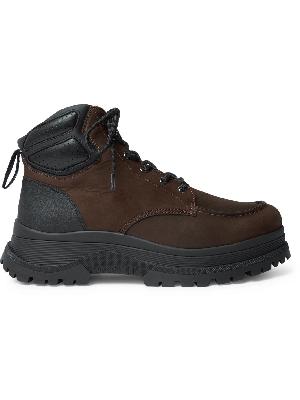 Moncler - Ulderic Leather-Trimmed Shearling-Lined Nubuck Boots