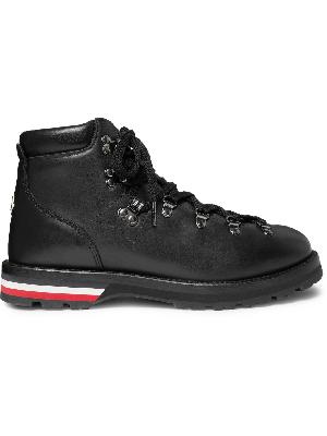 Moncler - Striped Full-Grain Leather Boots