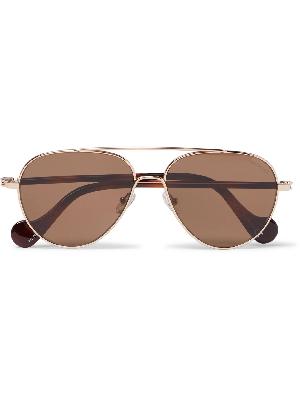 Moncler - Aviator-Style Gold-Tone and Tortoiseshell Acetate Sunglasses
