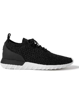 Moncler - Emilien Leather-Trimmed Stretch-Knit Sneakers
