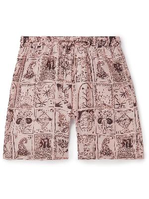 Nanushka - Doxxi Straight-Leg Printed Silk-Twill Shorts