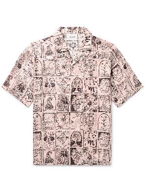 Nanushka - Bodil Camp-Collar Printed Silk-Twill Shirt