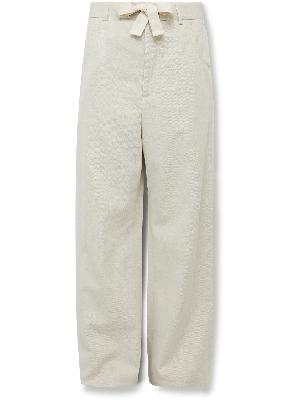 Nanushka - Tymeo Wide-Leg Cotton and Linen-Blend Twill Drawstring Trousers