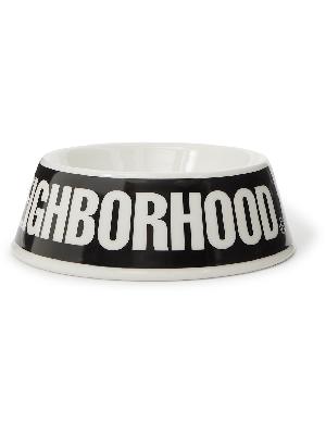 Neighborhood - Logo-Print Glazed Ceramic Dog Bowl