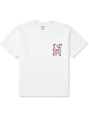 Neighborhood - Logo-Flocked Cotton-Jersey T-Shirt