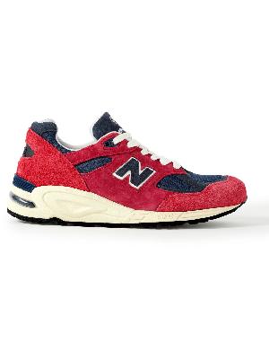 New Balance - 990 Leather-Trimmed Suede and Mesh Sneakers