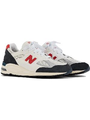 New Balance - Teddy Santis 990v2 Suede and Mesh Sneakers