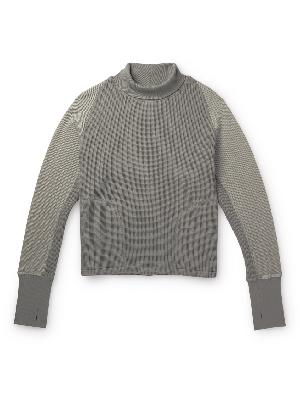 Nicholas Daley - Waffle-Knit Cotton Rollneck Sweatshirt