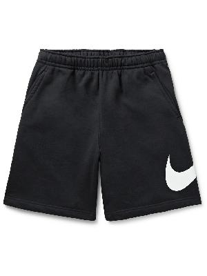 Nike - Sportswear Club Straight-Leg Logo-Print Cotton-Blend Jersey Shorts