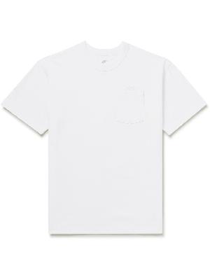 Nike - Sportswear Club Logo-Embroidered Cotton-Jersey T-Shirt