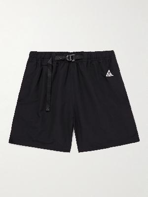 Nike - ACG Straight-Leg Logo-Embroidered Belted Nylon Shorts