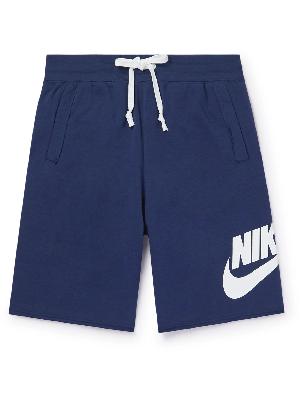 Nike - Straight-Leg Logo-Print Cotton-Blend Jersey Drawstring Shorts