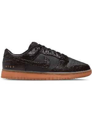 Nike - Dunk Low SE Croc-Effect and Leather Sneakers