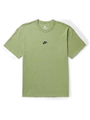 Nike - Sportswear Logo-Embroidered Cotton-Jersey T-Shirt