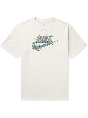 NIKE - Sportswear Logo-Appliquéd Embroidered Cotton-Blend Jersey T-Shirt