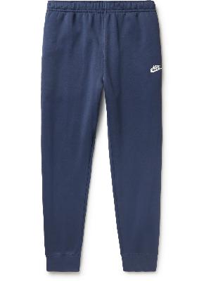 Nike - Sportswear Club Slim-Fit Logo-Embroidered Cotton-Blend Jersey Sweatpants