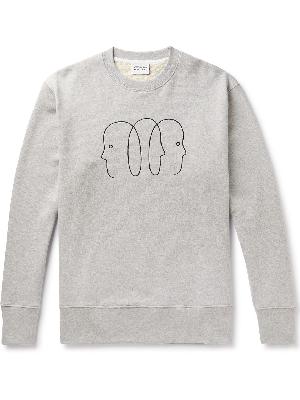 Norse Projects - Geoff McFetridge Faces Embroidered Organic Cotton-Jersey Sweatshirt