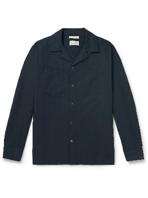 Nudie Jeans - Vincent Vacay Camp-Collar Organic Cotton and Linen-Blend Shirt