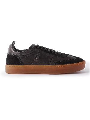 Officine Creative - Kombined Suede-Trimmed Leather Sneakers
