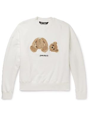 Palm Angels - Bouclé-Trimmed Cotton-Jersey Sweatshirt