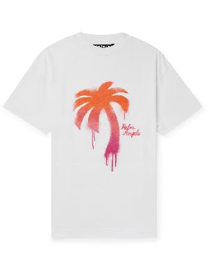 Palm Angels - Logo-Embroidered Printed Cotton-Jersey T-Shirt