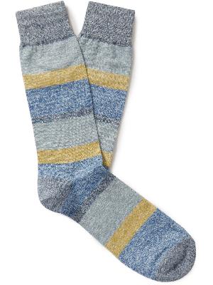 Paul Smith - Wagner Striped Linen-Blend Socks
