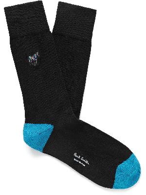 Paul Smith - Embroidered Cotton-Blend Socks