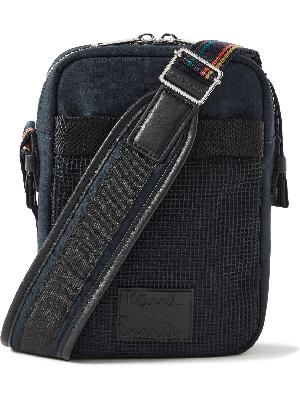Paul Smith - Flight Leather and Mesh-Trimmed Canvas Messenger Bag