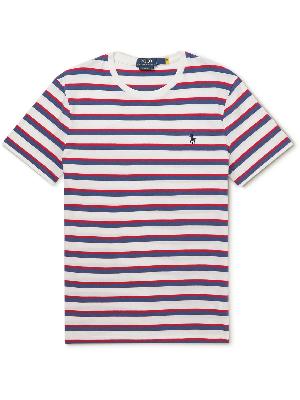 Polo Ralph Lauren - Logo-Embroidered Striped Cotton-Jersey T-Shirt