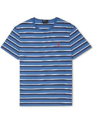 Polo Ralph Lauren - Logo-Embroidered Striped Cotton-Jersey T-Shirt