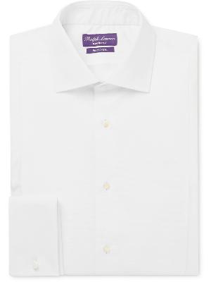 Ralph Lauren Purple label - Spread-Collar Bib-Front Cotton-Poplin Tuxedo Shirt