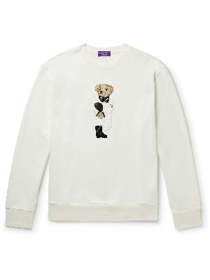 Ralph Lauren Purple label - Logo-Appliqued Fleece-Back Cotton-Blend Jersey Sweatshirt
