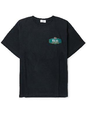 Rhude - Racing Crest Logo-Print Cotton-Jersey T-Shirt